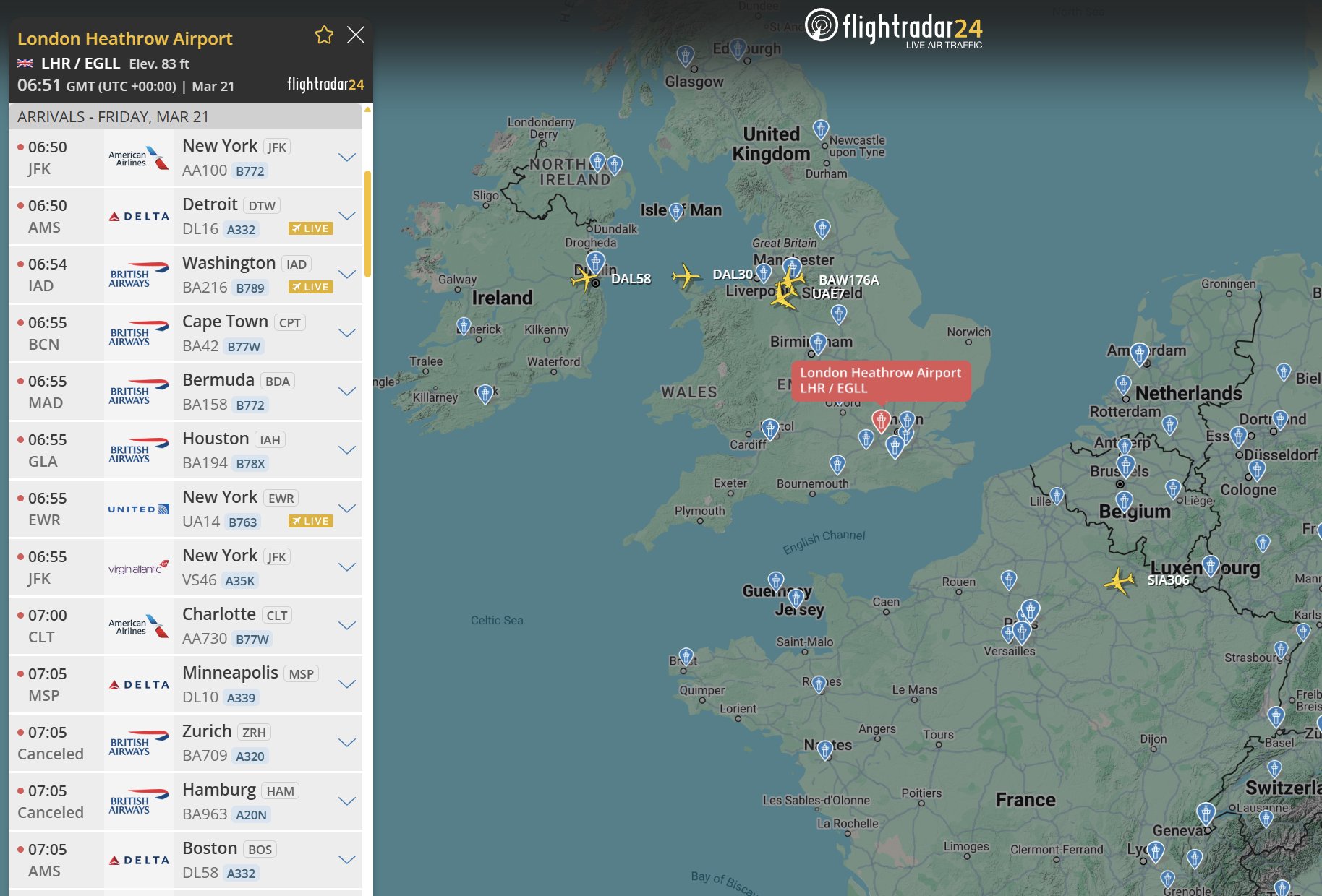 اپلیکیشن FlightRadar24